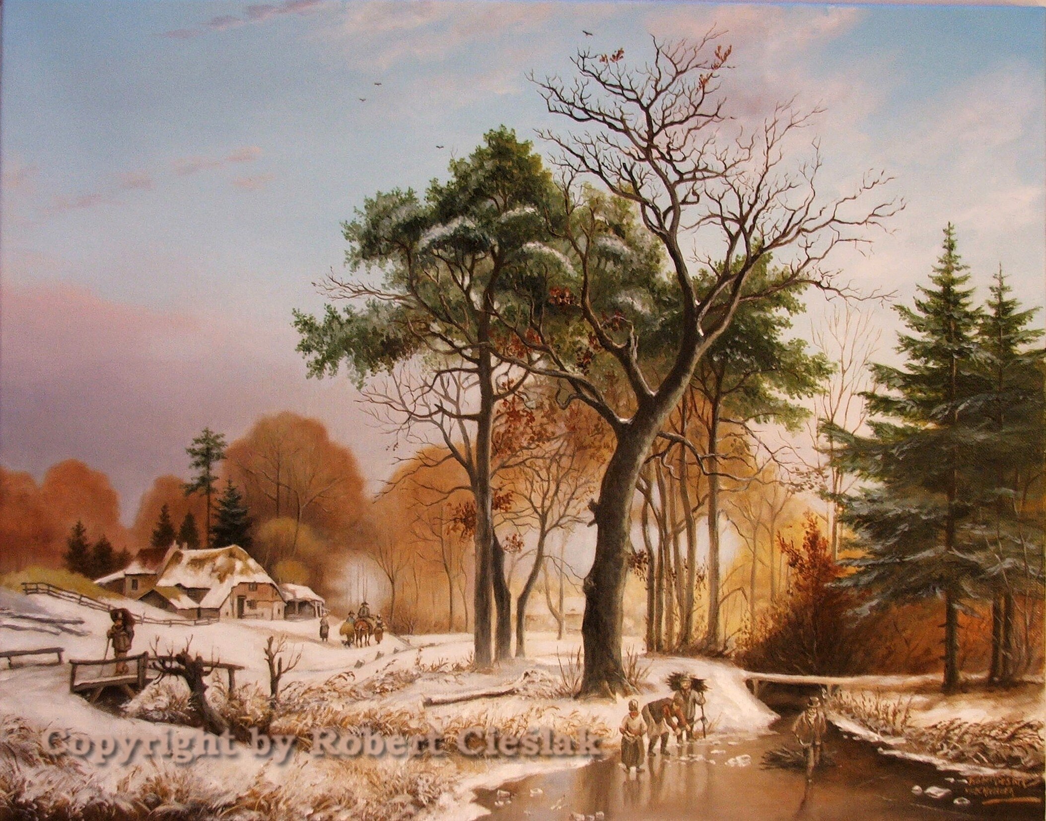 Cornelis Barend Koekkoek - Zima