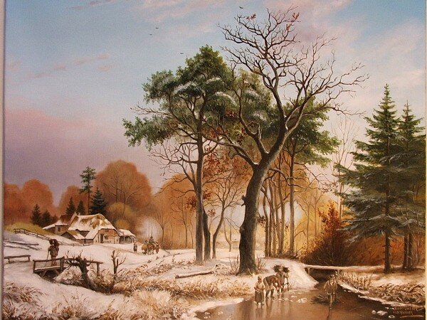 Cornelis Barend Koekkoek - Zima